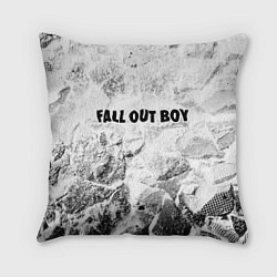 Подушка квадратная Fall Out Boy white graphite, цвет: 3D-принт
