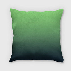 Подушка квадратная Градиент зелёный в синий, цвет: 3D-принт