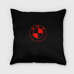 Подушка квадратная BMW red logo, цвет: 3D-принт
