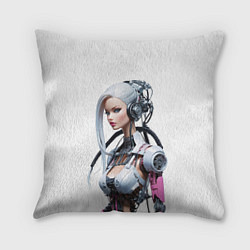Подушка квадратная Cyber warrior Barbie - ai art fantasy, цвет: 3D-принт