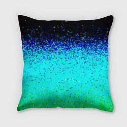 Подушка квадратная Пикселизация неоновых цветов, цвет: 3D-принт