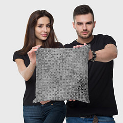 Подушка квадратная Серый текстурированный кубики, цвет: 3D-принт — фото 2