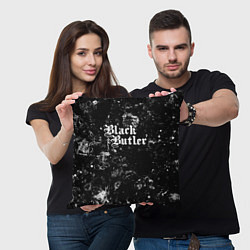 Подушка квадратная Black Butler black ice, цвет: 3D-принт — фото 2