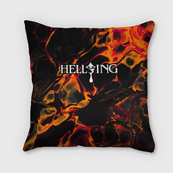 Подушка квадратная Hellsing red lava