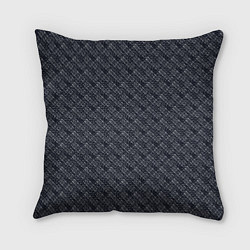 Подушка квадратная Чёрно-синий текстурированный, цвет: 3D-принт