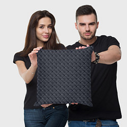 Подушка квадратная Чёрно-синий текстурированный, цвет: 3D-принт — фото 2