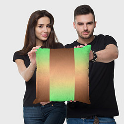 Подушка квадратная Фисташковый комбинированный градиент, цвет: 3D-принт — фото 2