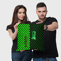 Подушка квадратная Minecraft creeper pattern, цвет: 3D-принт — фото 2