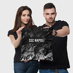 Подушка квадратная Napoli black graphite, цвет: 3D-принт — фото 2