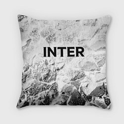 Подушка квадратная Inter white graphite, цвет: 3D-принт