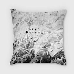 Подушка квадратная Tokyo Revengers white graphite, цвет: 3D-принт
