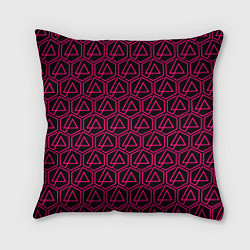 Подушка квадратная Linkin park pink logo, цвет: 3D-принт