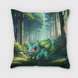 Подушка квадратная Bulbasaur pokemon, цвет: 3D-принт