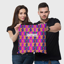 Подушка квадратная Fortnite logo pattern game, цвет: 3D-принт — фото 2