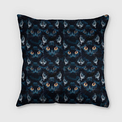 Подушка квадратная Черные котята, цвет: 3D-принт