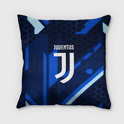 Подушка квадратная Juventus sport geometry steel, цвет: 3D-принт