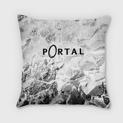 Подушка квадратная Portal white graphite, цвет: 3D-принт