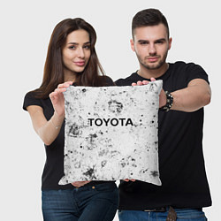 Подушка квадратная Toyota dirty ice, цвет: 3D-принт — фото 2