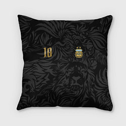 Подушка квадратная Лионель Месси номер 10 сборная Аргентины, цвет: 3D-принт