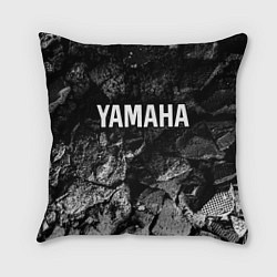 Подушка квадратная Yamaha black graphite, цвет: 3D-принт