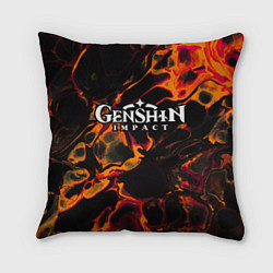 Подушка квадратная Genshin Impact red lava, цвет: 3D-принт