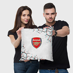 Подушка квадратная Arsenal fc текстура, цвет: 3D-принт — фото 2