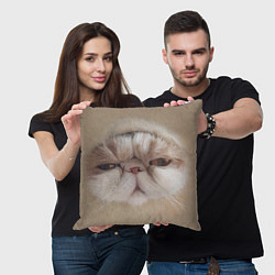Подушка квадратная Кот буханка, цвет: 3D-принт — фото 2
