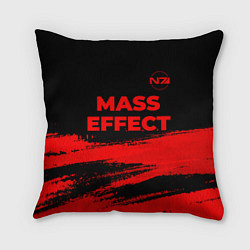 Подушка квадратная Mass Effect - red gradient посередине, цвет: 3D-принт