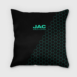 Подушка квадратная Jac motors чёрный мозаика, цвет: 3D-принт