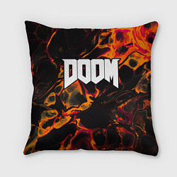 Подушка квадратная Doom red lava, цвет: 3D-принт