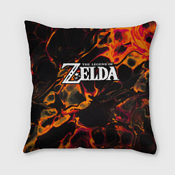 Подушка квадратная Zelda red lava, цвет: 3D-принт