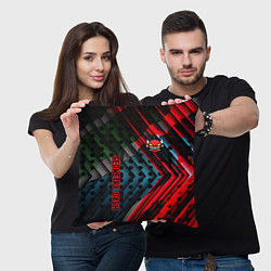 Подушка квадратная Geometry dash game steel, цвет: 3D-принт — фото 2