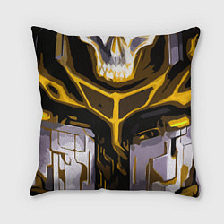 Подушка квадратная Yellow stripes on a black and white background, цвет: 3D-принт