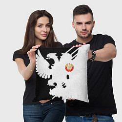 Подушка квадратная СССР текстура герб, цвет: 3D-принт — фото 2