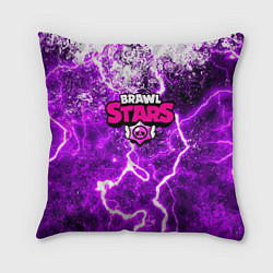 Подушка квадратная Brawl stars storm neon, цвет: 3D-принт