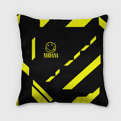 Подушка квадратная Nirvana geometry yellow, цвет: 3D-принт