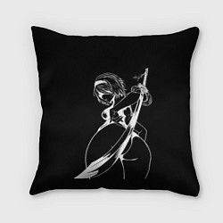 Подушка квадратная 2B с катаной - Nier automata