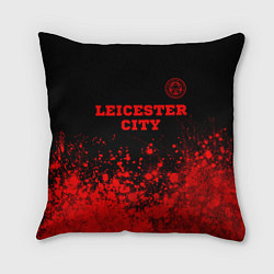 Подушка квадратная Leicester City - red gradient посередине, цвет: 3D-принт