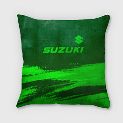 Подушка квадратная Suzuki - green gradient посередине, цвет: 3D-принт