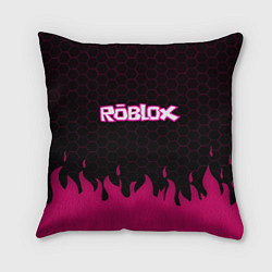 Подушка квадратная Roblox fire pink, цвет: 3D-принт