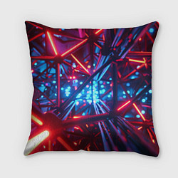 Подушка квадратная Неоновые трубки