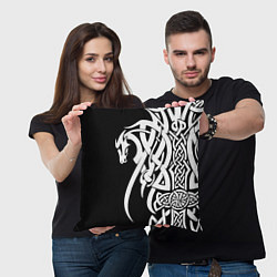 Подушка квадратная Языческий кельтский орнамент тату, цвет: 3D-принт — фото 2