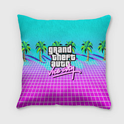 Подушка квадратная Vice city tropic collection, цвет: 3D-принт