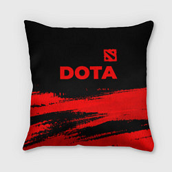 Подушка квадратная Dota - red gradient посередине, цвет: 3D-принт