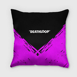 Подушка квадратная Deathloop neon geometry, цвет: 3D-принт