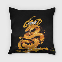 Подушка квадратная Gold snake, цвет: 3D-принт