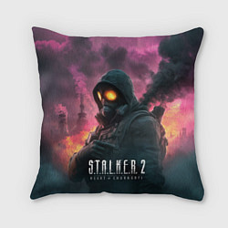 Подушка квадратная Stalker 2 радиоактивный фон