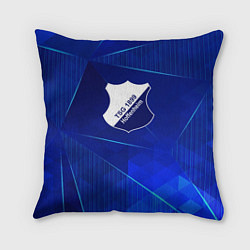 Подушка квадратная Hoffenheim blue poly, цвет: 3D-принт