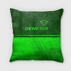 Подушка квадратная Genesis - green gradient посередине, цвет: 3D-принт