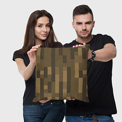 Подушка квадратная Wood - Minecraft, цвет: 3D-принт — фото 2